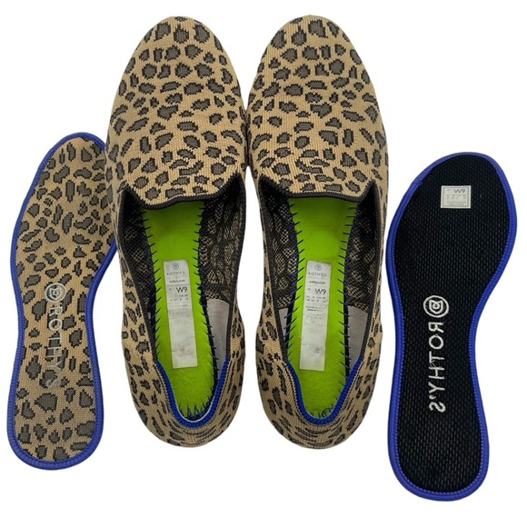 Rothy’s The Almond Loafer In Small Leopard Print Knit Flat Size 9. - Picture 6 of 13